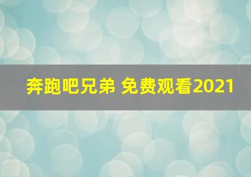 奔跑吧兄弟 免费观看2021